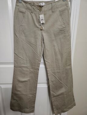 LOFT Women's Khaki Straight-Leg Pants - Beige